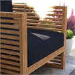 Modway Carlsbad Modern Fabric/Teak Wood Outdoor Armchair in Navy/Natural