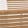 Modway Carlsbad Modern Fabric/Teak Wood Outdoor Armchair in White/Natural