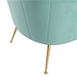 Modway Veronica Modern Channel Tufted Performance Velvet Armchair in Mint Blue