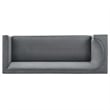Modway Eminence Modern Performance Velvet Upholstered Sofa in Gray/Gold