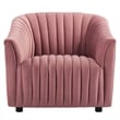 Modway Announce Modern Performance Velvet Tufted Armchair in Dusty Rose Pink