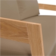 Modway Brisbane Modern Teak Wood/Fabric Patio Loveseat in Light Brown/Natural