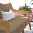 Modway Brisbane Modern Teak Wood/Fabric Patio Loveseat in Light Brown/Natural
