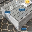 Modway Conway 4-Piece Fabric & Rattan Outdoor Furniture Set in Light Gray/Blue