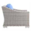 Modway Conway 4-Piece Fabric & Rattan Outdoor Furniture Set in Light Gray/Blue