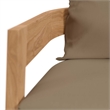 Modway Brisbane 6-Piece Teak Wood Outdoor Patio Set in Natural/Light Brown