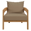 Modway Brisbane 3-Piece Teak Wood Outdoor Patio Set - Natural/Light Brown