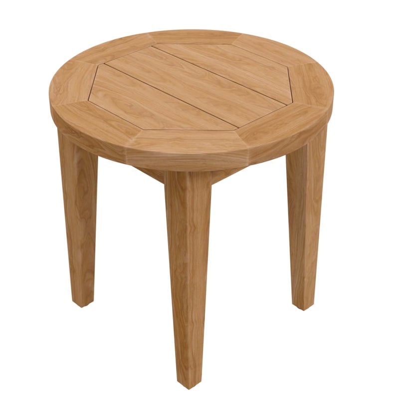 Modway Brisbane 3-Piece Teak Wood Outdoor Patio Set in Natural/Light Brown