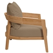 Modway Brisbane 3-Piece Teak Wood Outdoor Patio Set in Natural/Light Brown