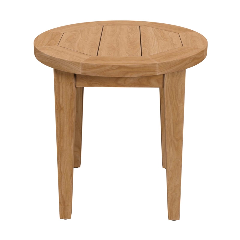 Modway Brisbane 3-Piece Teak Wood Outdoor Patio Set in Natural/White