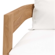 Modway Brisbane 3-Piece Teak Wood Outdoor Patio Set in Natural/White
