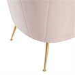 Modway Veronica Modern Channel Tufted Performance Velvet Armchair in Pink