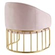 Modway Legacy Modern Performance Velvet Armchair in Pink/Gold