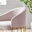 Modway Legacy Modern Performance Velvet Armchair in Pink/Gold