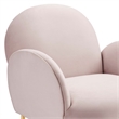 Modway Transcend Modern Performance Velvet Armchair in Pink/Gold