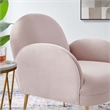 Modway Transcend Modern Performance Velvet Armchair in Pink/Gold