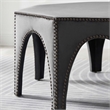 Modway Victory Modern Performance Velvet Ottoman in Gray/Black