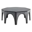 Modway Victory Modern Performance Velvet Ottoman in Gray/Black