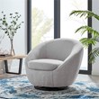 Modway Buttercup Upholstered Fabric Swivel Chair in Black/Light Gray