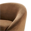 Modway Buttercup Performance Velvet Swivel Chair in Black/Cognac Brown