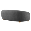 Modway Abundant Beech Wood and Boucle Upholstered Fabric Sofa in Charcoal