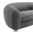Modway Abundant Beech Wood and Boucle Upholstered Fabric Sofa in Charcoal