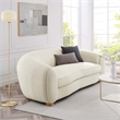 Modway Abundant Beech Wood and Boucle Upholstered Fabric Sofa in Ivory