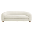 Modway Abundant Beech Wood and Boucle Upholstered Fabric Sofa in Ivory