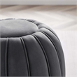 Modway Celebrate Modern Channel Tufted Performance Velvet Ottoman in Gray