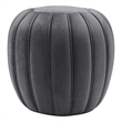 Modway Celebrate Modern Channel Tufted Performance Velvet Ottoman in Gray