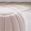 Modway Celebrate Modern Channel Tufted Performance Velvet Ottoman in Pink