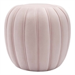 Modway Celebrate Modern Channel Tufted Performance Velvet Ottoman in Pink
