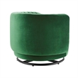 Modway Embrace Upholstered Velvet Fabric Swivel Chair in Black/Emerald Green