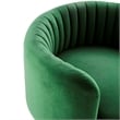 Modway Embrace Upholstered Velvet Fabric Swivel Chair in Black/Emerald Green