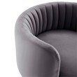 Modway Embrace Upholstered Velvet Fabric Swivel Chair in Black/Gray