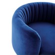 Modway Embrace Upholstered Velvet Fabric Swivel Chair in Black/Navy