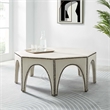 Modway Victory Modern Performance Velvet Ottoman in Ivory/Black