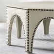 Modway Victory Modern Performance Velvet Ottoman in Ivory/Black