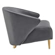 Modway Odyssey Modern Performance Velvet Armchair in Gray/Gold