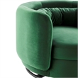 Modway Relish Upholstered Velvet Fabric Swivel Chair in Black/Emerald Green