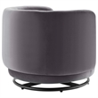 Modway Relish Upholstered Performance Velvet Swivel Chair in Black/Gray