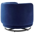 Modway Relish Upholstered Performance Velvet Swivel Chair in Black/Navy