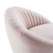 Modway Whirr Upholstered Performance Velvet Swivel Chair in Gold/Pink
