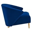 Modway Odyssey Modern Performance Velvet Armchair in Navy Blue
