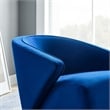 Modway Odyssey Modern Performance Velvet Armchair in Navy Blue