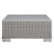 Modway Conway 4-Piece Fabric & Rattan Patio Furniture Set in Light Gray/Navy