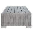 Modway Conway 5-Piece Fabric & Rattan Patio Furniture Set in Light Gray