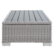 Modway Conway 5-Piece Fabric & Rattan Patio Furniture Set in Light Gray/Navy