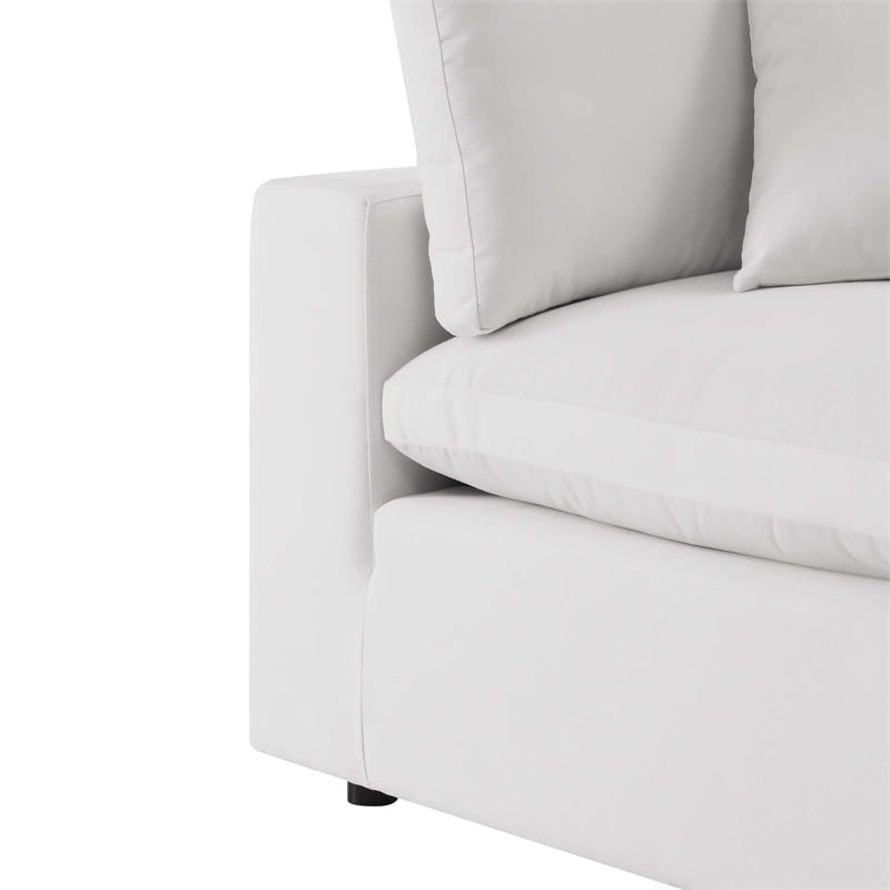 Modway Commix Modern Fabric Upholstered Outdoor Sofa in White