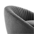Modway Whirr Upholstered Fabric Swivel Chair in Black Charcoal